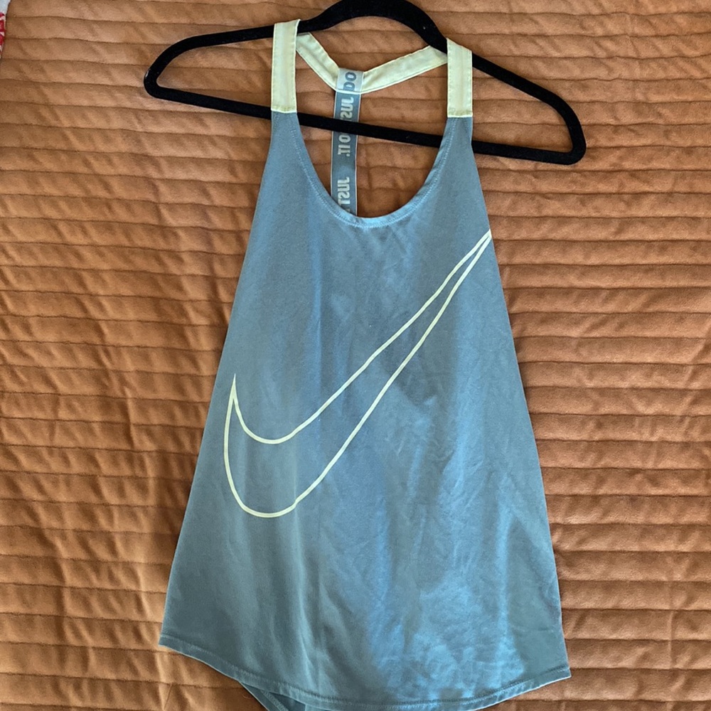Mint and neon green Nike dry fit tank top